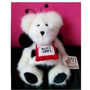 💕 NWT! Boyds Bears Razz Bearies U.B. Gone Buzz Off Bumblebee White Plush Teddy